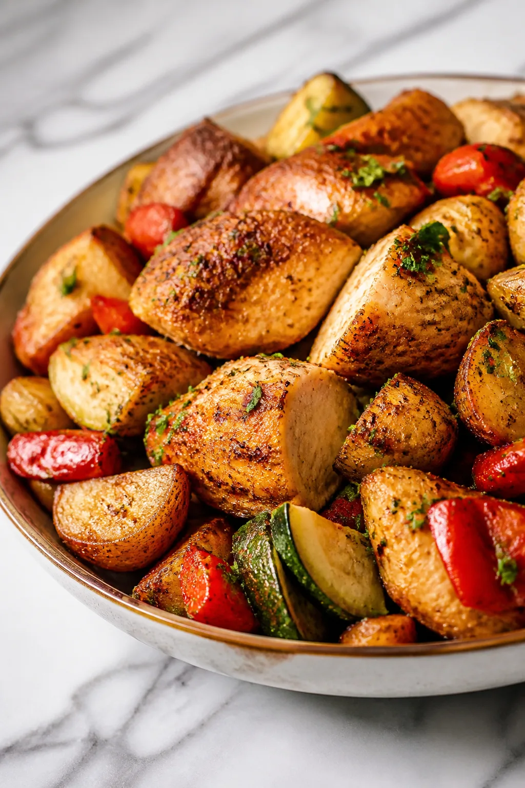 One-Pot Air Fryer Chicken and Veggies for Busy Weeknights