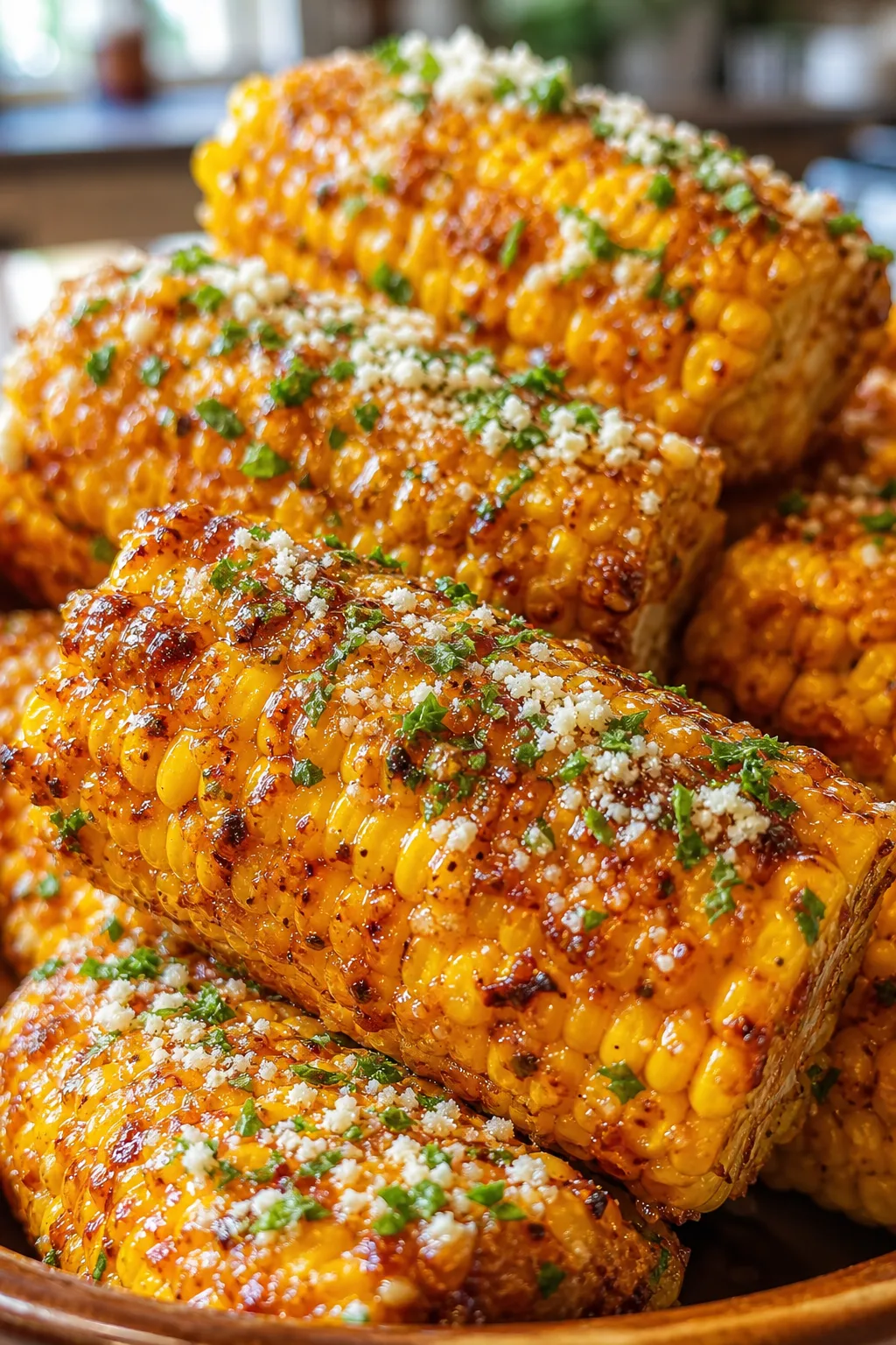 Baked Corn on the Cob with Garlic Butter Glaze That Melts in Your Mouth