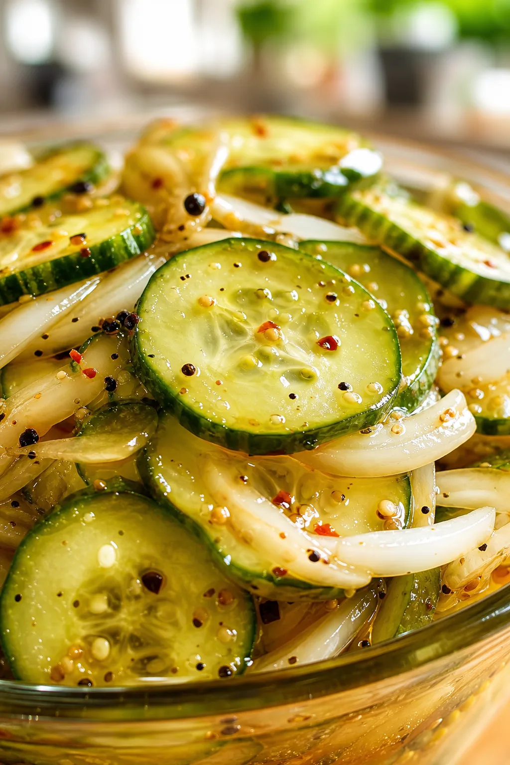 Simple and Refreshing Cucumber Onion Salad with Tangy Dill Dressing