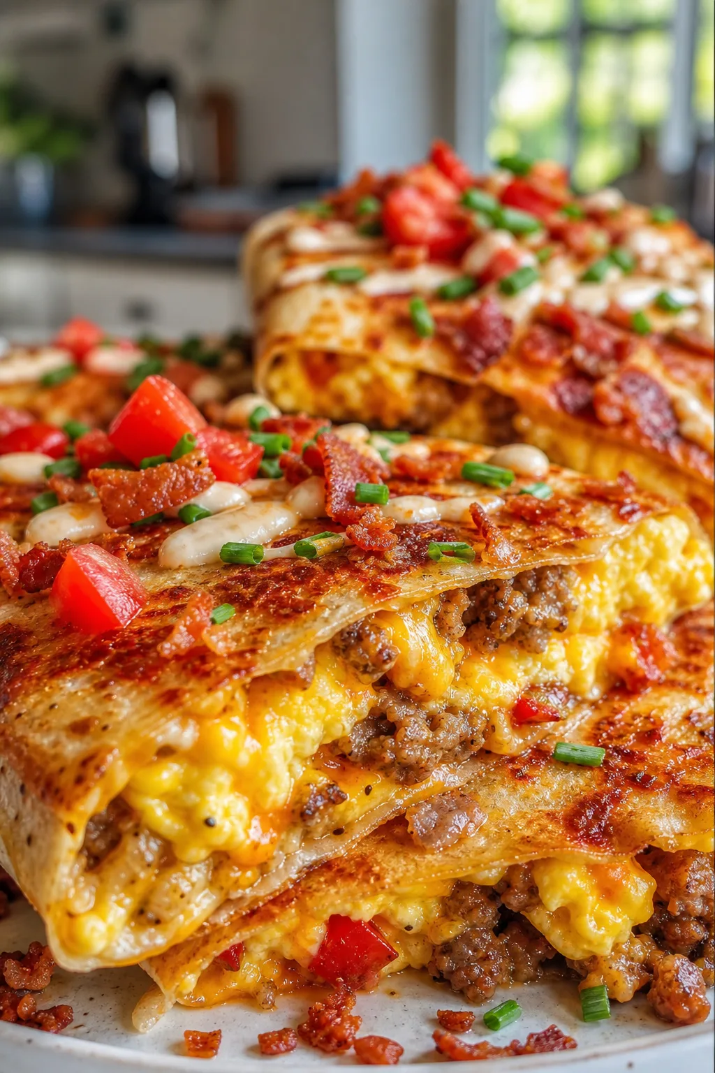 Sheet Pan Breakfast Crunchwrap with Sausage and Cheese for Easy Mornings