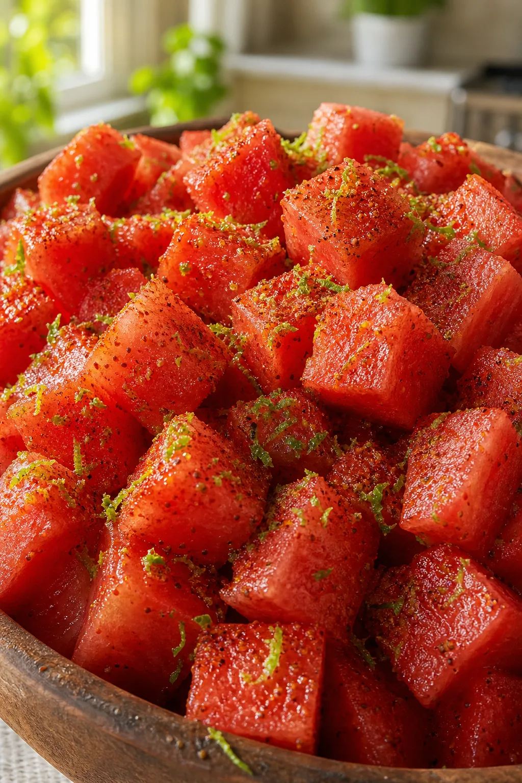 Spicy Watermelon Salad with Chili and Lime Kick