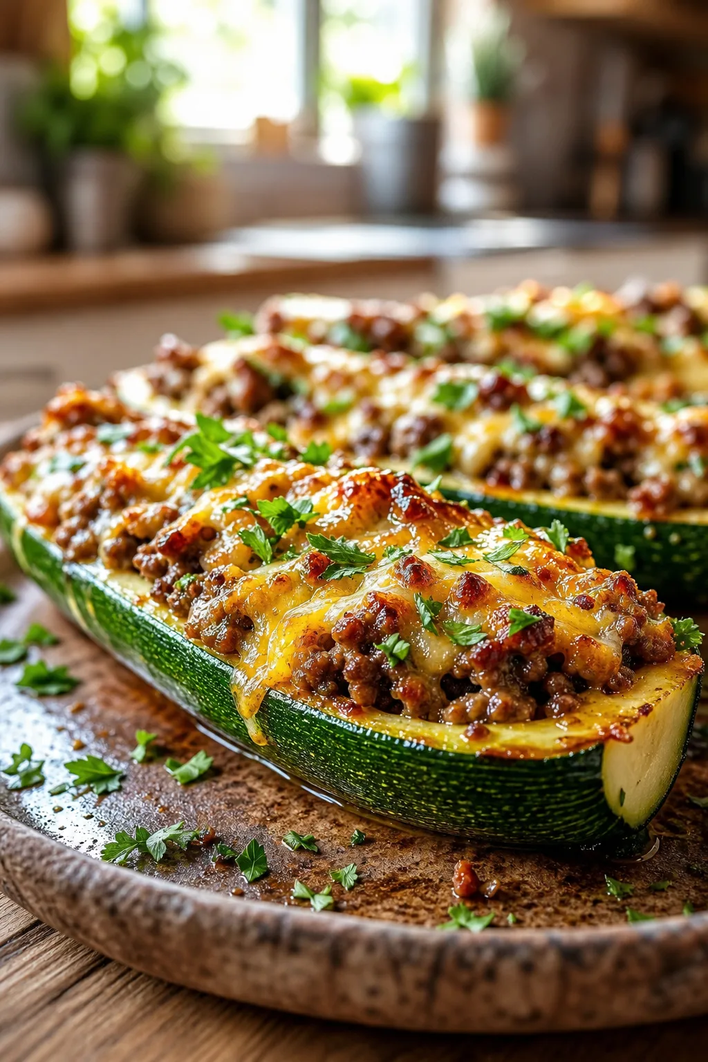Savory Herb and Cheese Stuffed Zucchini Boats for Cozy Dinners