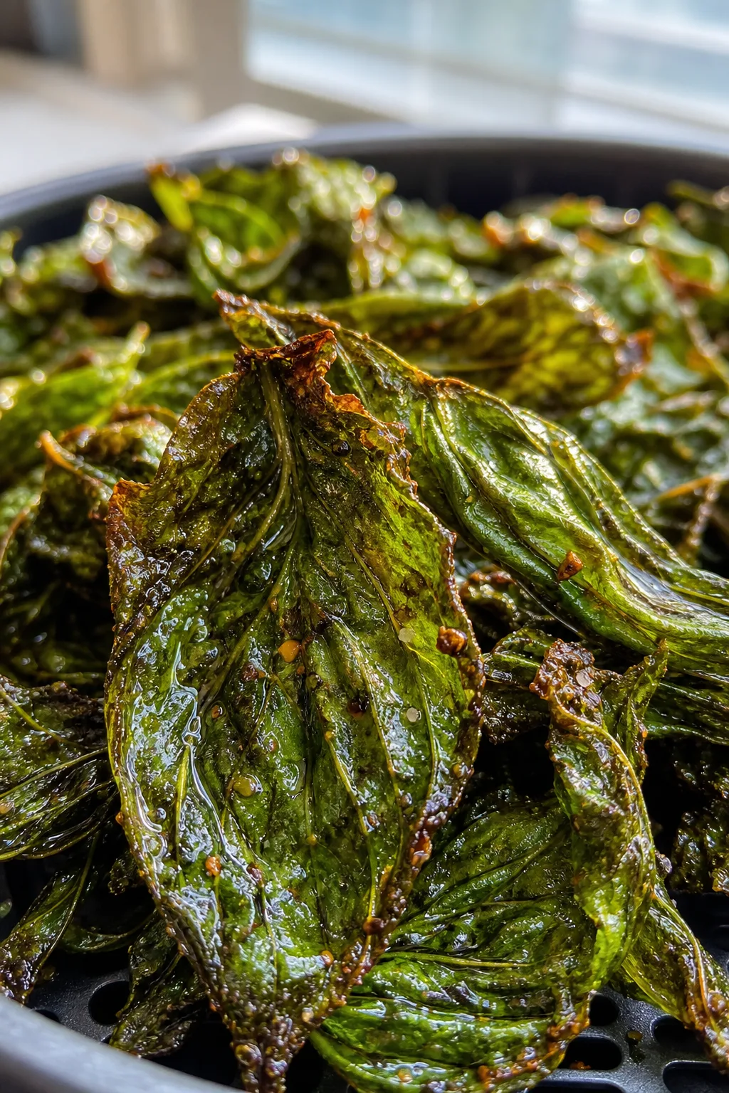 Crispy Air Fryer Dehydrated Basil Leaves for Fresh Flavor Anytime