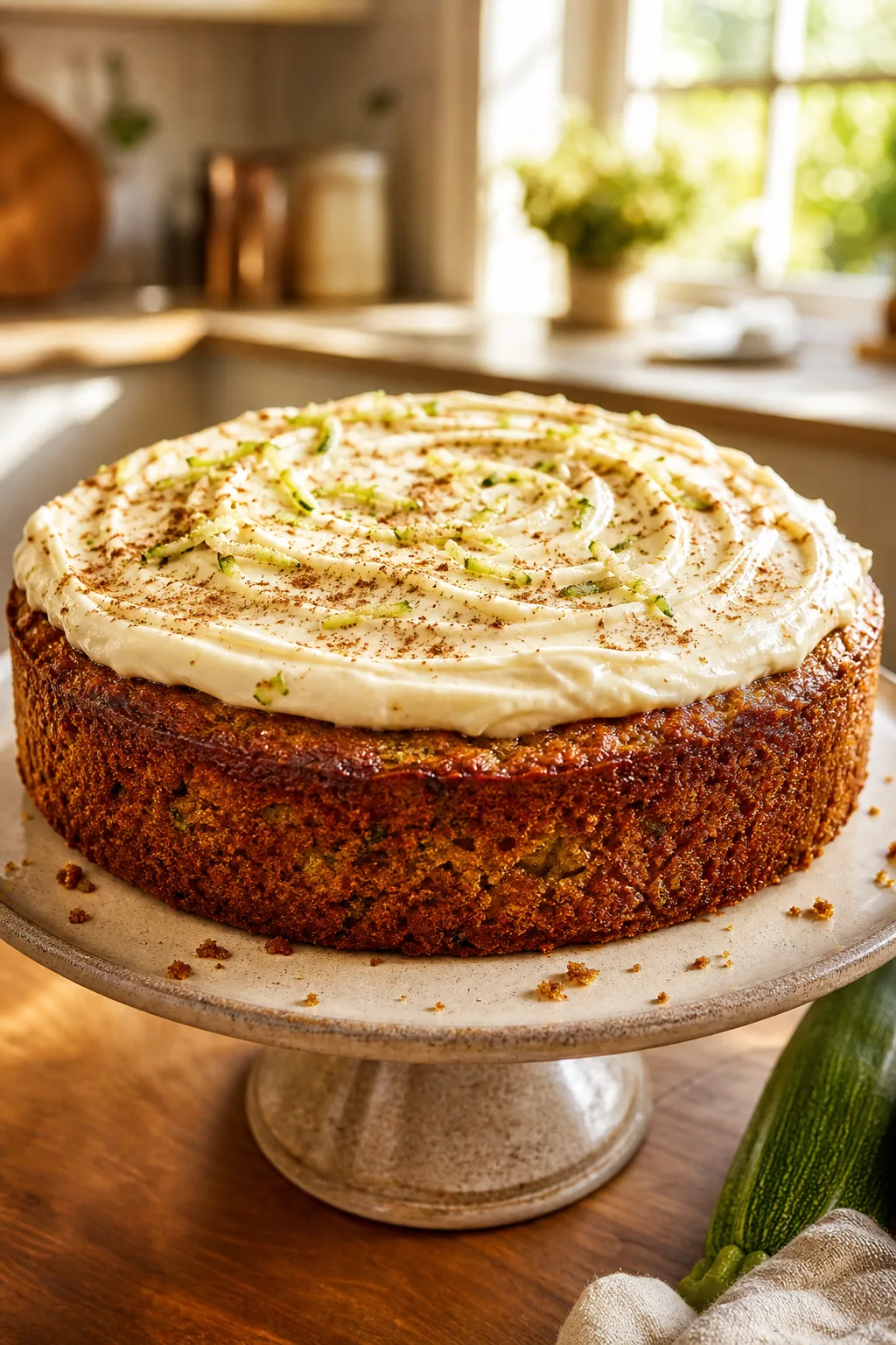 Moist Zucchini Cake with Cinnamon and Cream Cheese Frosting That Feels Like Home